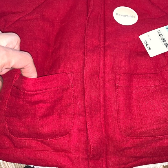 NWT- First Impressions dark red /cream reversible. - Picture 4 of 7